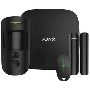 Ajax StarterKit Cam Plus HDR (8EU) UA black охоронної сигналізації Комплект 99-00024251 фото